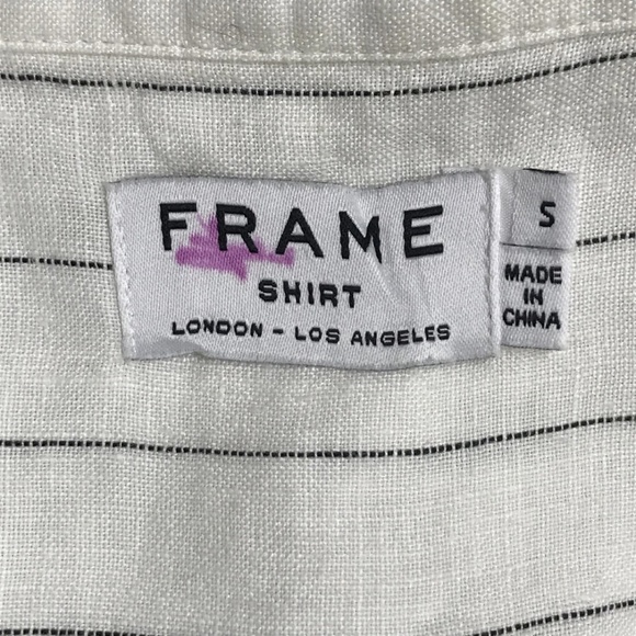 FRAME Striped BOYFRIEND Shirt Dress Maxi Duster S - Picture 8 of 8